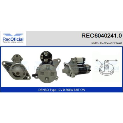 Motor de arranque RECOFICIAL REC6040241.0
