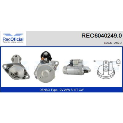 Motor de partida RECOFFICIAL REC6040249.0