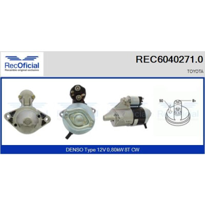 Motor de arranque RECOFICIAL REC6040271.0