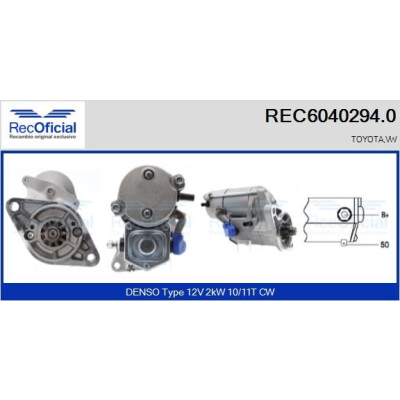 Motor de arranque RECOFICIAL REC6040294.0