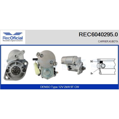 Motor de arranque RECOFICIAL REC6040295.0
