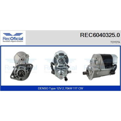 Motor de arranque RECOFICIAL REC6040325.0