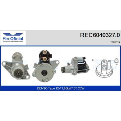 Motor de arranque RECOFICIAL REC6040327.0