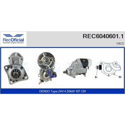 Motor de arranque RECOFICIAL REC6040601.1