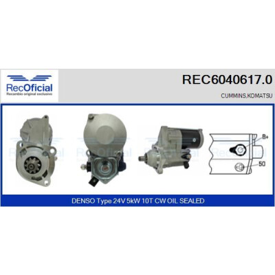 Motor de arranque RECOFICIAL REC6040617.0