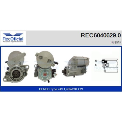 Motor de arranque RECOFICIAL REC6040629.0
