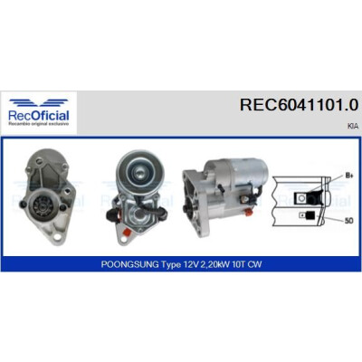 Motor de partida RECOFFICIAL REC6041101.0