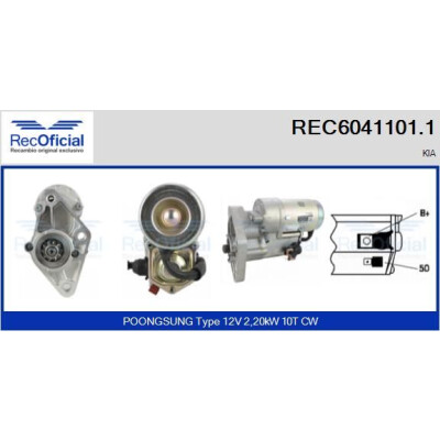 Motor de partida RECOFFICIAL REC6041101.1