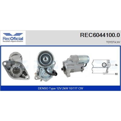Motor de partida RECOFFICIAL REC6044100.0