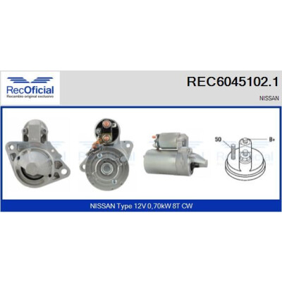 Motor de arranque RECOFICIAL REC6045102.1