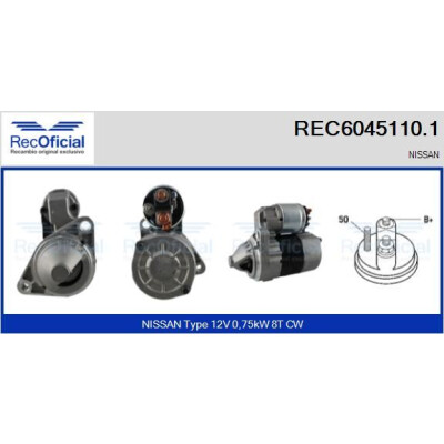 Motor de arranque RECOFICIAL REC6045110.1