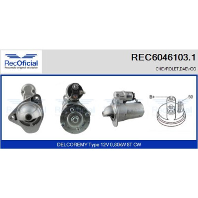 Motor de partida RECOFFICIAL REC6046103.1