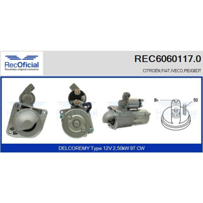 Motor de arranque RECOFICIAL REC6060117.0
