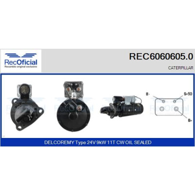Motor de arranque RECOFICIAL REC6060605.0