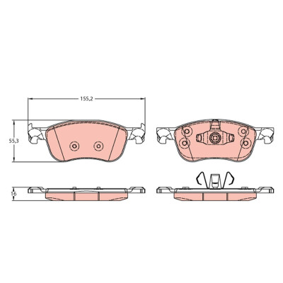 Conjunto de pastilhas de freio TRW GDB2186