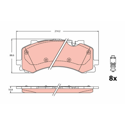Conjunto de pastilhas de freio TRW GDB2235
