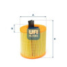 Filtro de ar UFI 27.E61.00