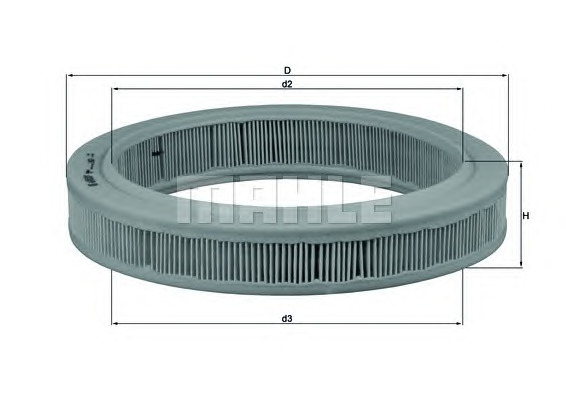Filtro de ar MAHLE ORIGINAL LX 621