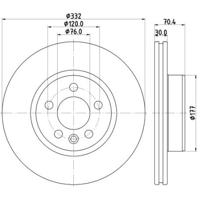 Disco de freio HELLA 8DD 355 135-011