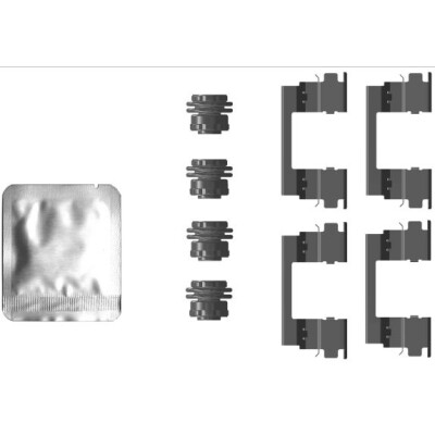 Kit de acessórios, pastilhas de freio HELLA 8DZ 355 207-361