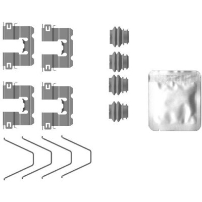 Kit de acessórios, pastilhas de freio HELLA 8DZ 355 207-231
