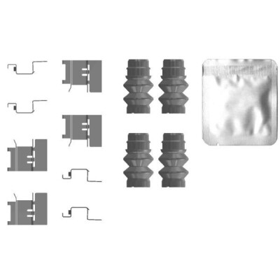 Kit de acessórios, pastilhas de freio HELLA 8DZ 355 207-401