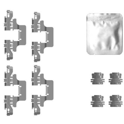 Kit de acessórios, pastilhas de freio HELLA 8DZ 355 207-211