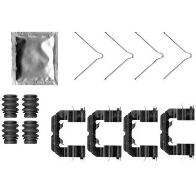 Kit de acessórios, pastilhas de freio HELLA 8DZ 355 207-181