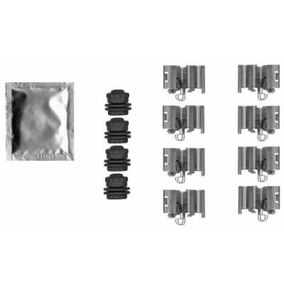 Kit de acessórios, pastilhas de freio HELLA 8DZ 355 206-761