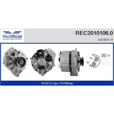 Alternador RECOFICIAL REC2010106.0