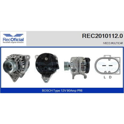 Alternador RECOFICIAL REC2010112.0
