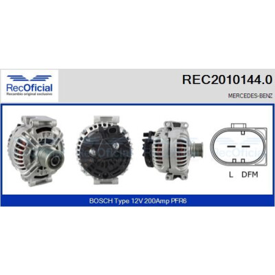 Alternador RECOFICIAL REC2010144.0