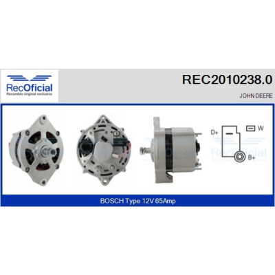 Alternador RECOFICIAL REC2010238.0