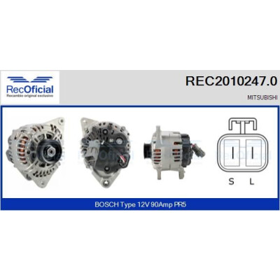 Alternador RECOFICIAL REC2010247.0