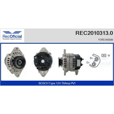 Alternador RECOFICIAL REC2010313.0