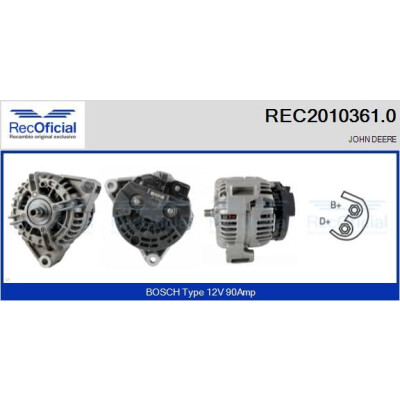 Alternador RECOFICIAL REC2010361.0