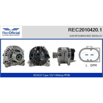 Alternador RECOFICIAL REC2010420.1