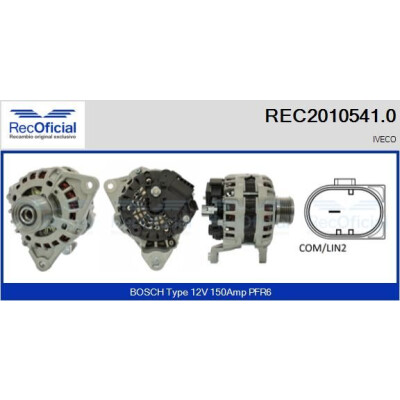 Alternador RECOFICIAL REC2010541.0