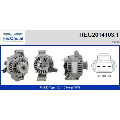 Alternador RECOFICIAL REC2014103.1