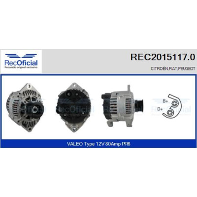 Alternador RECOFICIAL REC2015117.0