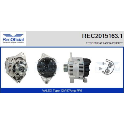 Alternador RECOFICIAL REC2015163.1