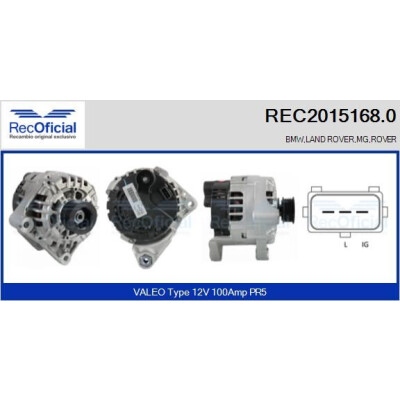 Alternador RECOFICIAL REC2015168.0