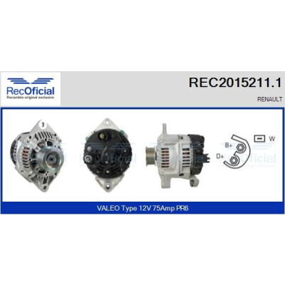 Alternador RECOFICIAL REC2015211.1