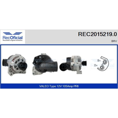 Alternador RECOFICIAL REC2015219.0