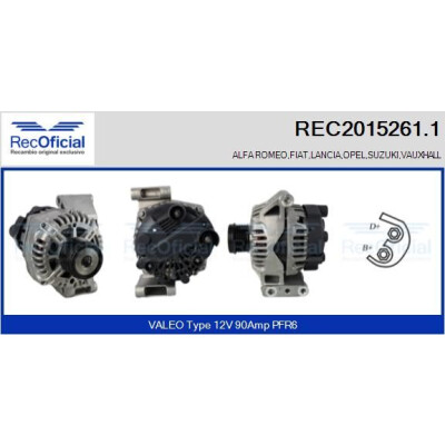Alternador RECOFICIAL REC2015261.1