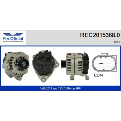 Alternador RECOFICIAL REC2015368.0