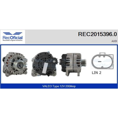 Alternador RECOFICIAL REC2015396.0