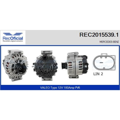 Alternador RECOFICIAL REC2015539.1