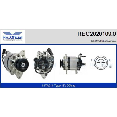 Alternador RECOFICIAL REC2020109.0