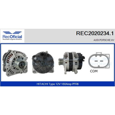 Alternador RECOFICIAL REC2020234.1